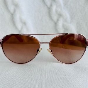 Michael Kors rose gold Blair Aviator Sunglasses
